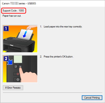 Canon : PIXMA Manuals : TS3300 series : When Error Occurred